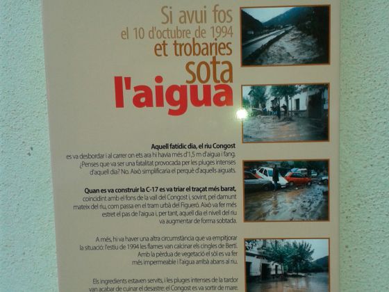Rètols dels aiguats al Figueró.