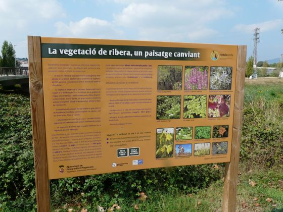 Rètol de la riera de Caldes a Palau-solità i Plegamans.