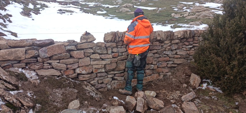 Construcció de murs de pedra seca (Sant Martí d’Ogassa, el Ripollès)