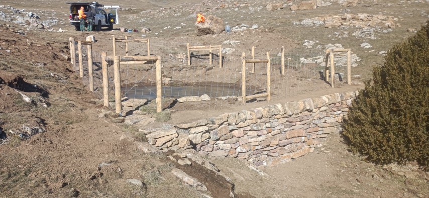 Instal·lació de tanques cinegètiques per delimitar basses d’amfibis (Ogassa, el Ripollès)